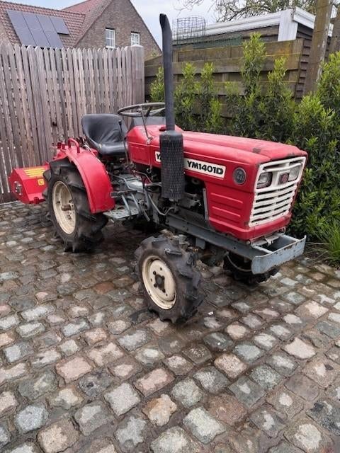 Yanmar 1401D 4wd / 766 Draaiuren / Minitrekker + klepelmaaie, Autres marques, Jusqu'à 2500, Jusqu'à 80 ch, Enlèvement