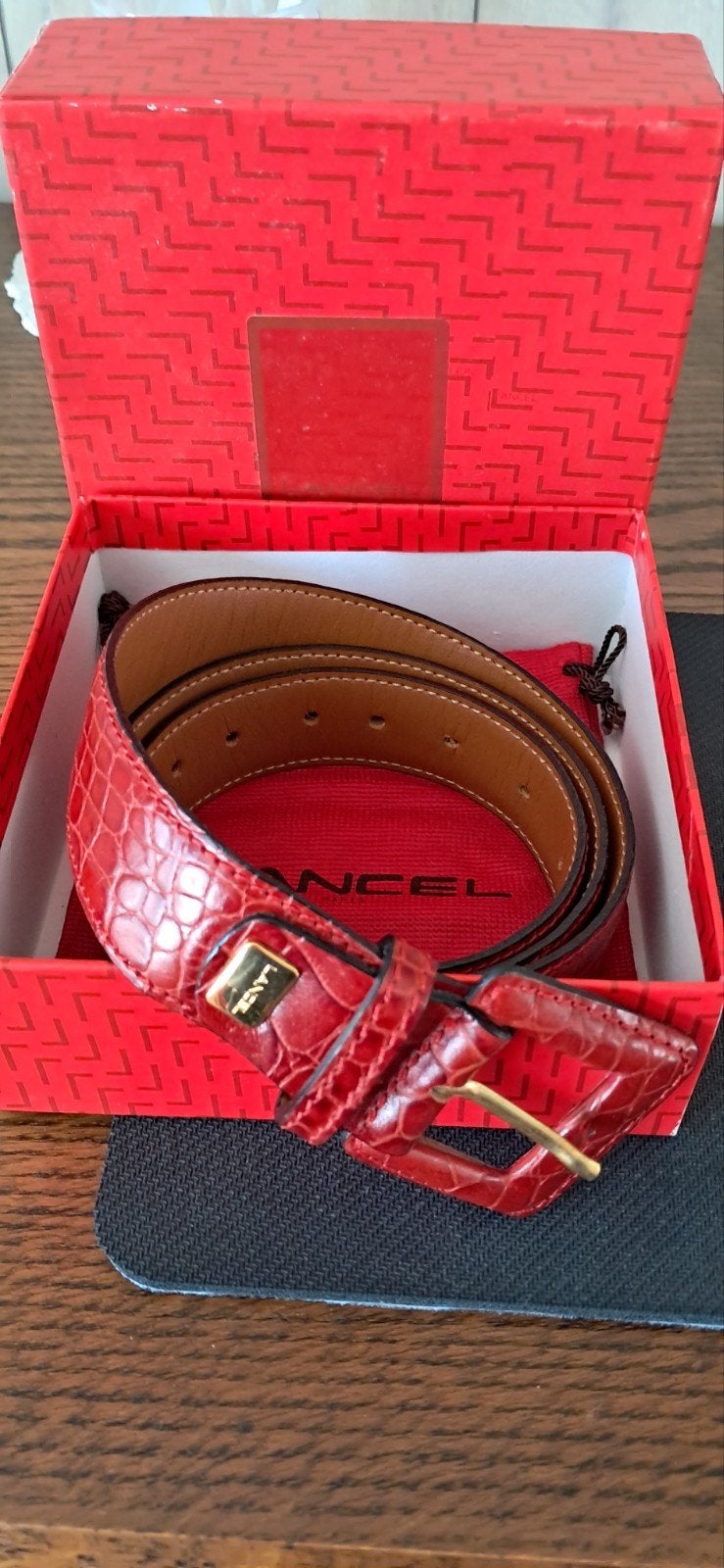 Lancel riem, Kleding | Dames, Riemen en Ceinturen, Lancel, Rood, 100 cm of meer, Heupriem