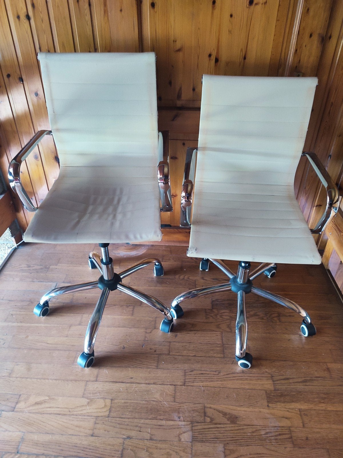 Italiaanse Design bureau stoelen SNEL WEG, Maison & Meubles, Chaises de bureau, Enlèvement, Utilisé, Blanc, Chaise de bureau