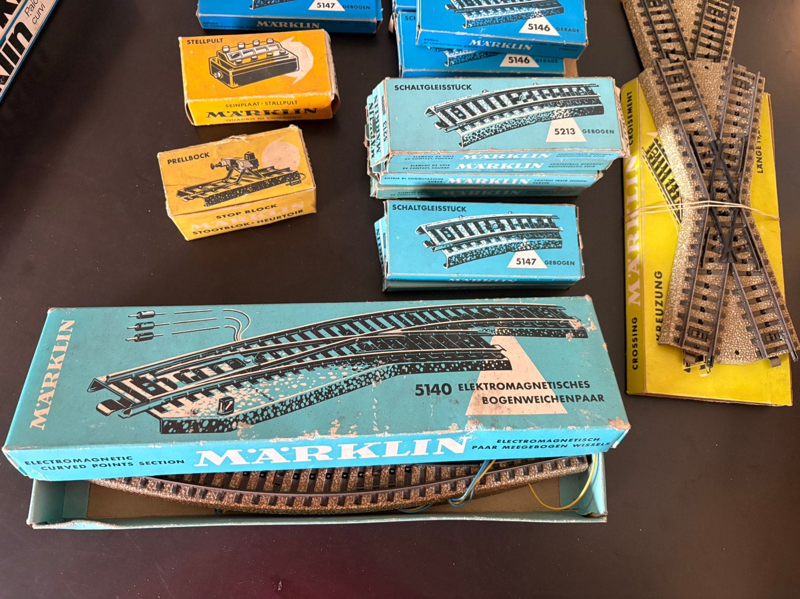 MARKLIN vintage RAILS AIGUILLAGES  CROISEMENTS EN BOITE BOX, Neuf, Analogique, Enlèvement ou Envoi, Rails