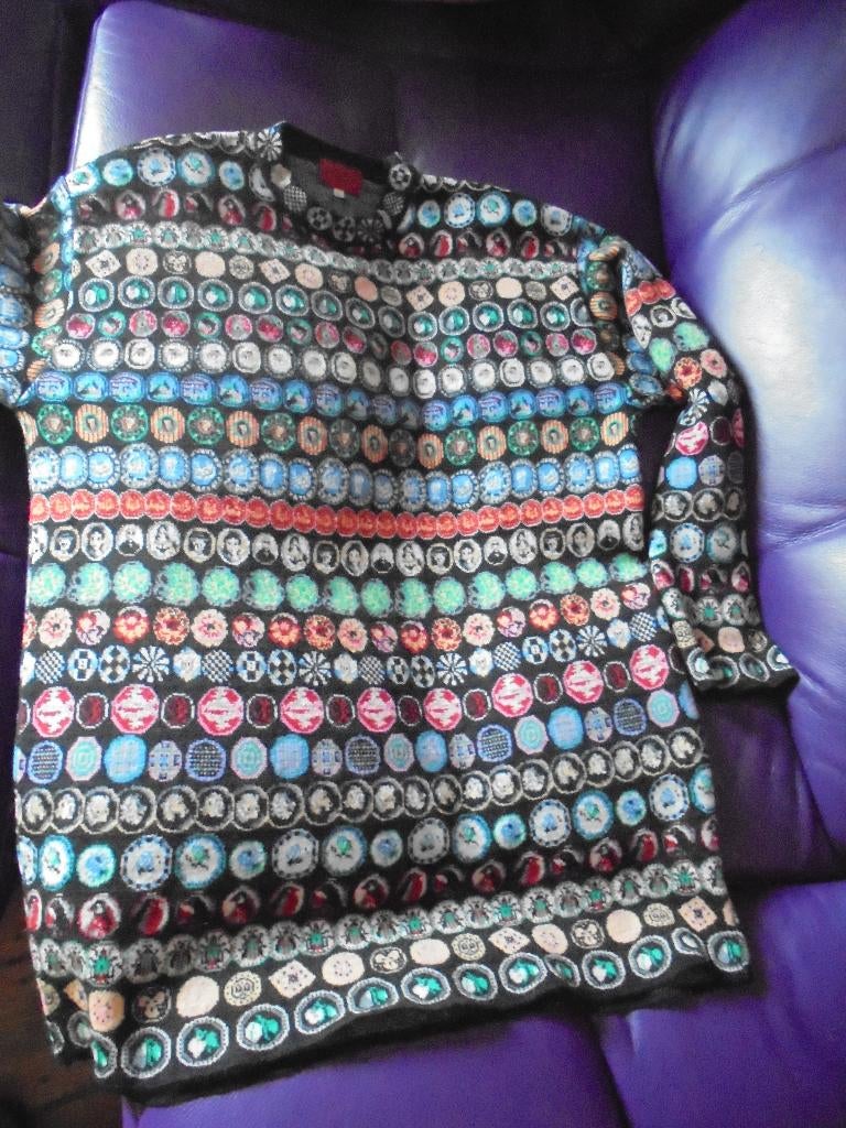 Uitzonderlijk kleurrijke wollen vintage trui  KENZO Paris  L, Overige kleuren, Kenzo, Maat 42/44 (L), Ophalen of Verzenden