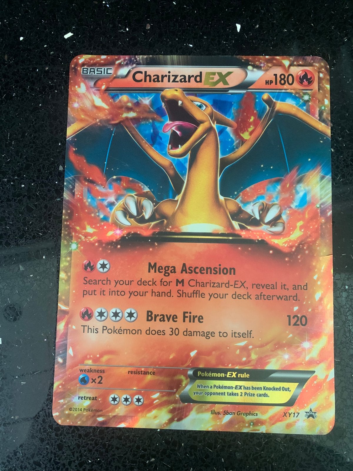 Pokemon basic Charizard EX 180 Hp jumbokaart, Ophalen of Verzenden, Nieuw, Losse kaart