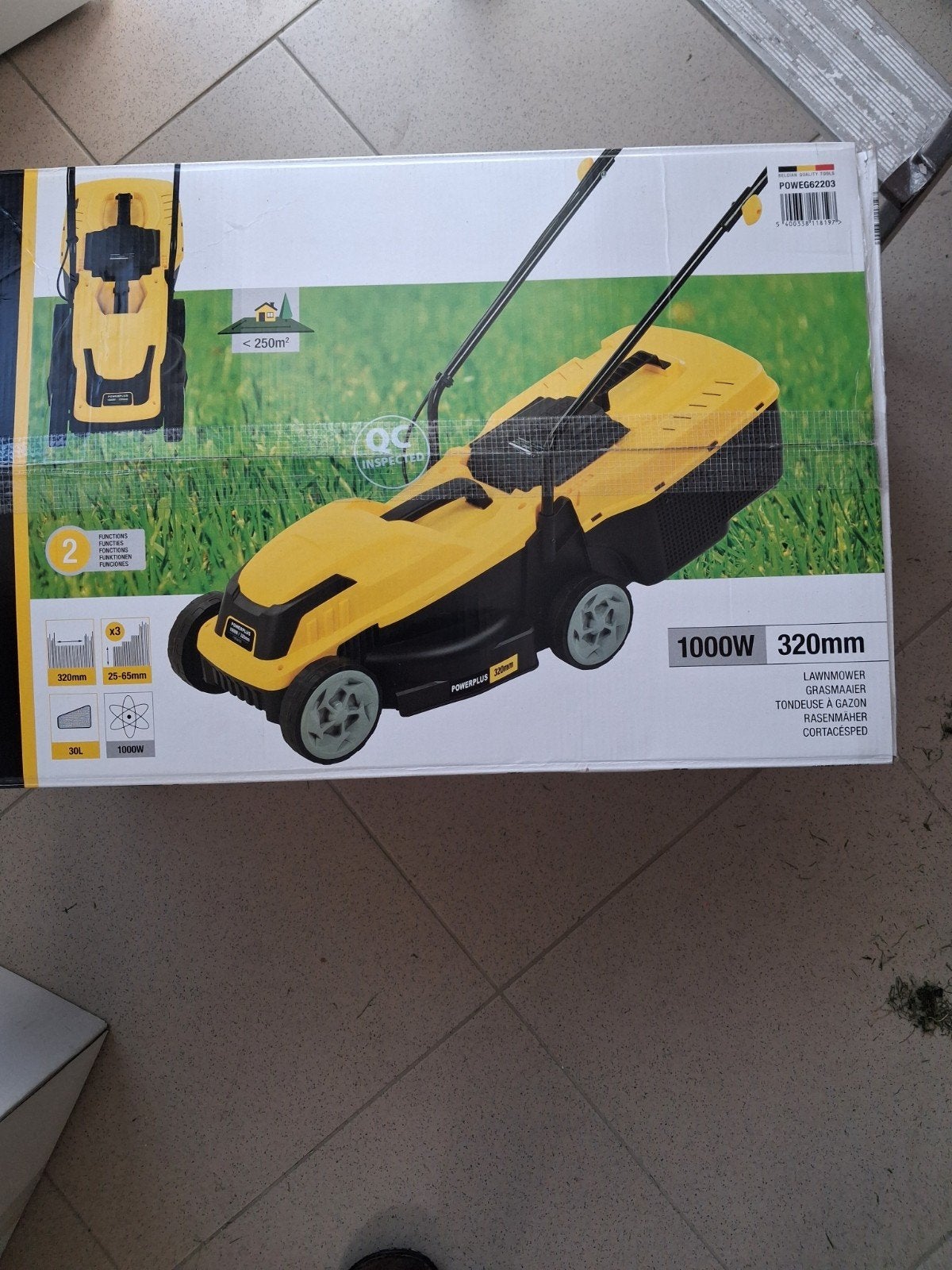 grasmaaier PowerPlush, Ophalen, Cirkelmaaier, Elektrische grasmaaier, Zo goed als nieuw