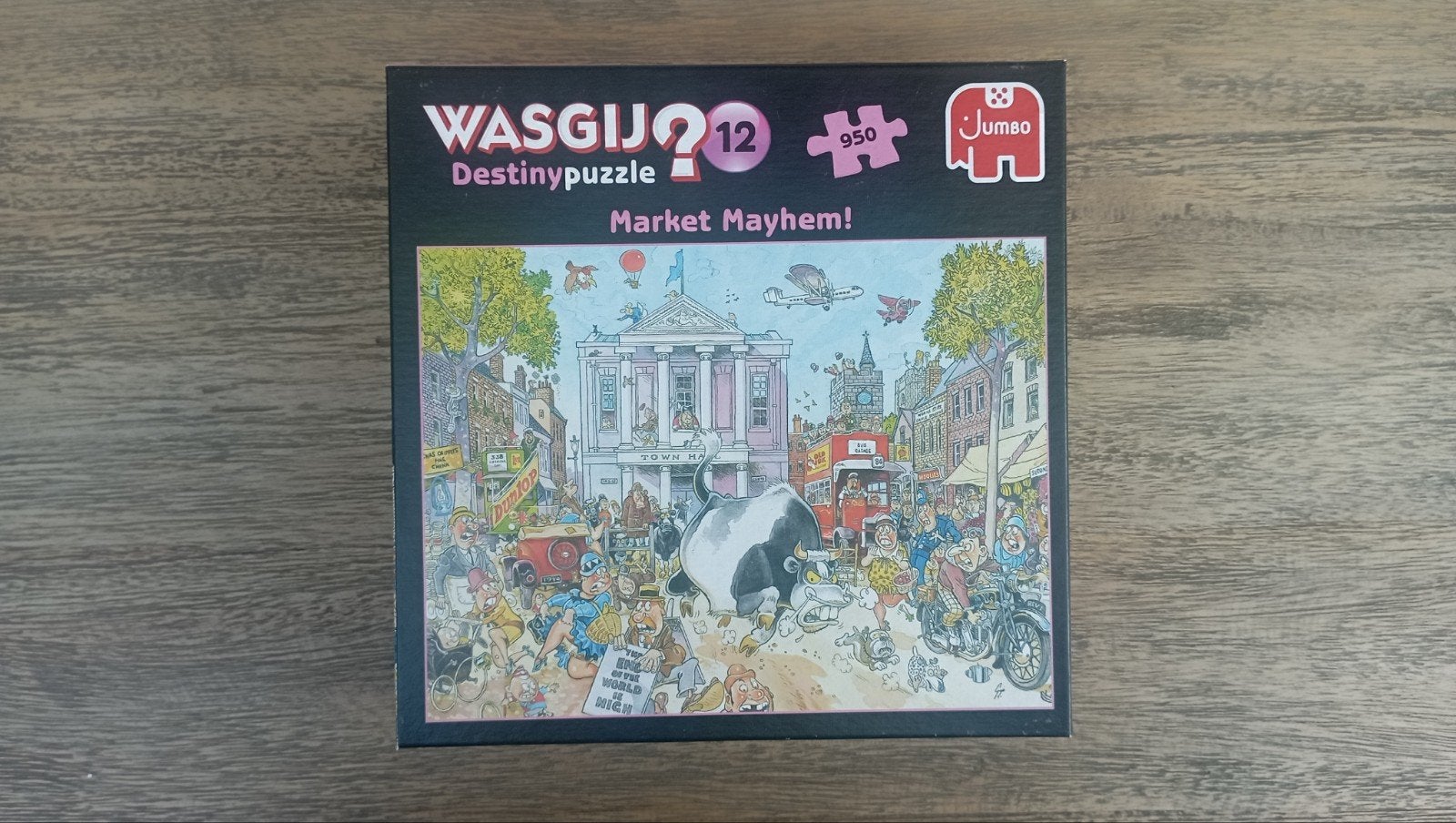 Wasgij Destiny 12 Market Mayhem! 950 stukjes, Hobby en Vrije tijd, Ophalen of Verzenden, 500 t/m 1500 stukjes, Zo goed als nieuw