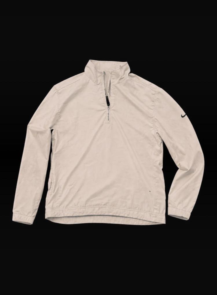 Vintage Golf Windjack van Nike – wit Half-Zip Retro, Ophalen