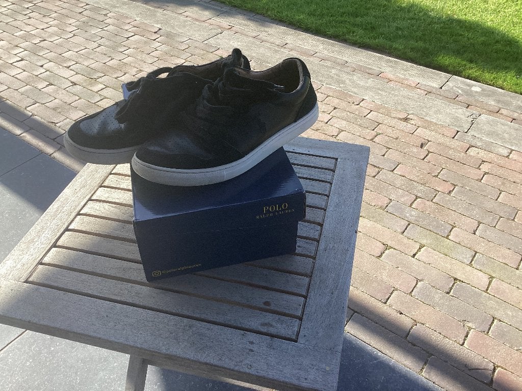 Polo  Ralph Lauren 43 zwarte sneakers, Vêtements | Hommes, Chaussures, Enlèvement ou Envoi, Polo Ralph Lauren, Baskets, Noir
