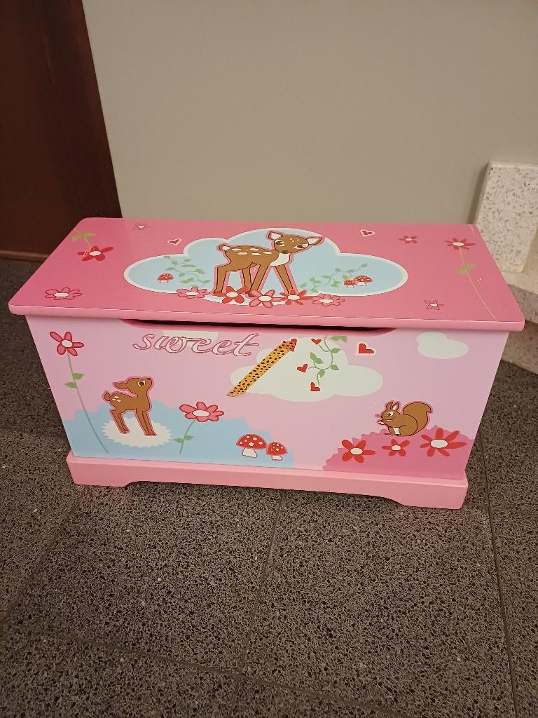Houten roze kist, Ophalen, Gebruikt, Meubelstuk of Keukentje