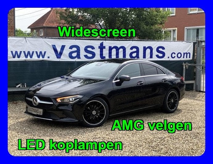 Mercedes-Benz CLA 180 AMG velgen / Widescreen / LED / Benzin, Auto's, 4 cilinders, Leder en Stof, Zwart, Bedrijf
