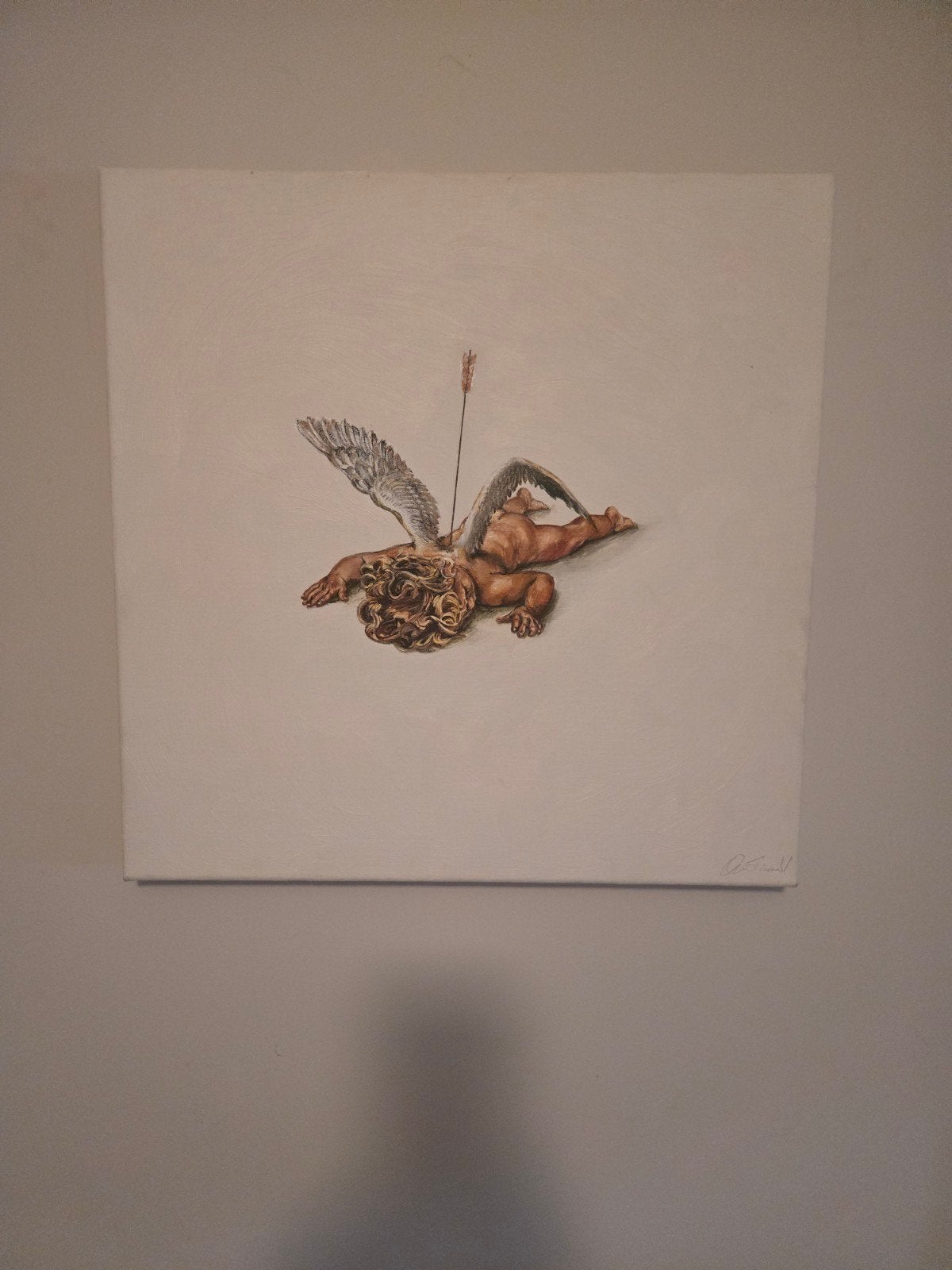 Antoon Verbeeck – “Getroffen” – origineel olieverfschilderij, Antiek en Kunst, Ophalen, Figuren, Textiel, Gesigneerd