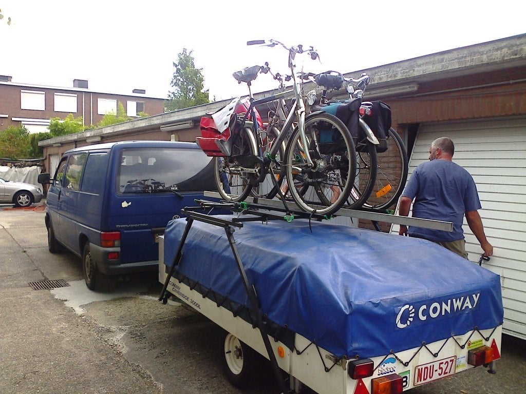 Vouwwagen met voortent (CONWAY Cambridge 300 De Luxe), Meerkleurig, Aanwezig, Tot en met 4, Ophalen