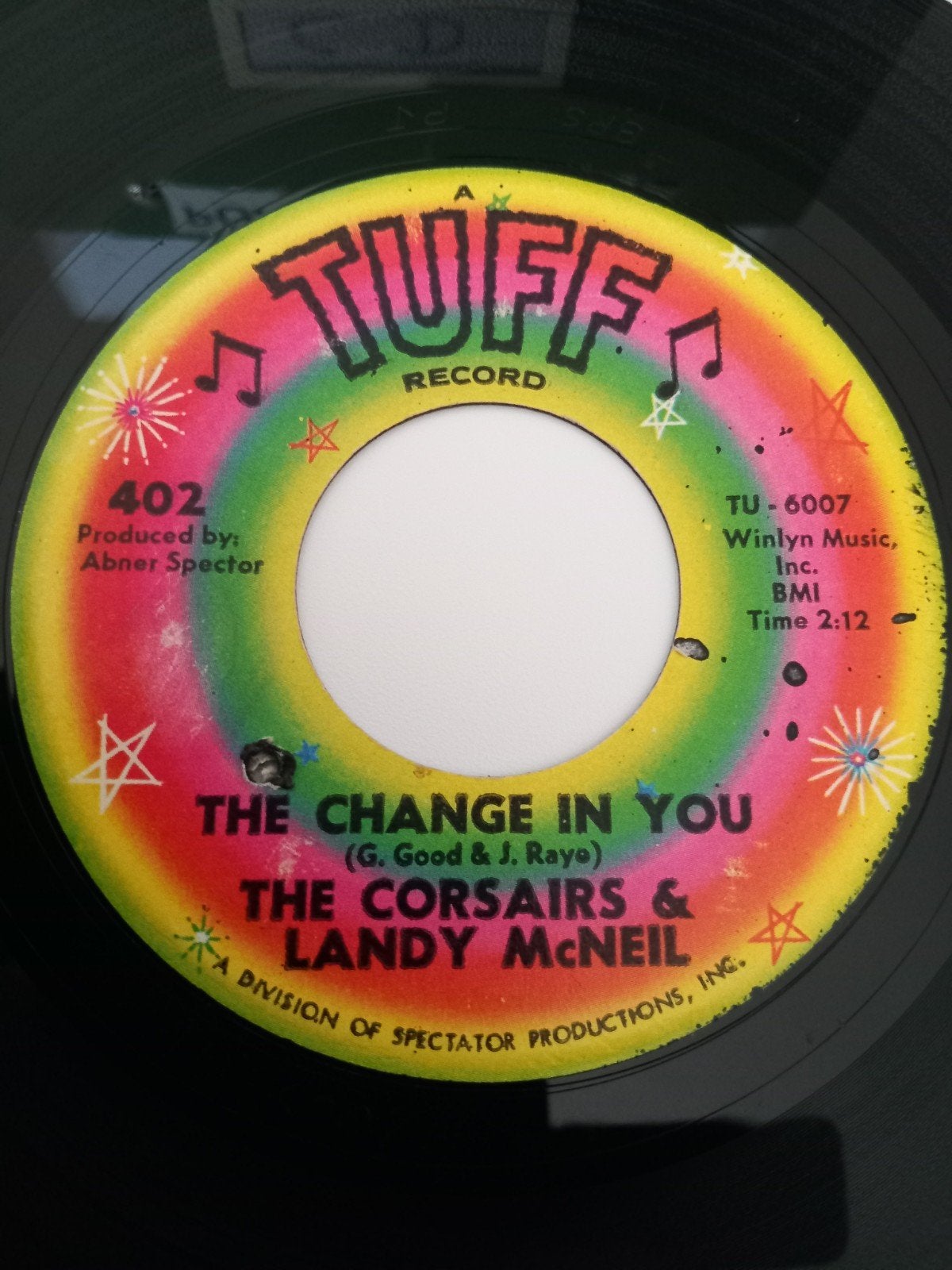 THE CORSAIRS & LANDY MCNEIL. THE CHANGE IN YOU.USA 45T, Ophalen of Verzenden, R&B