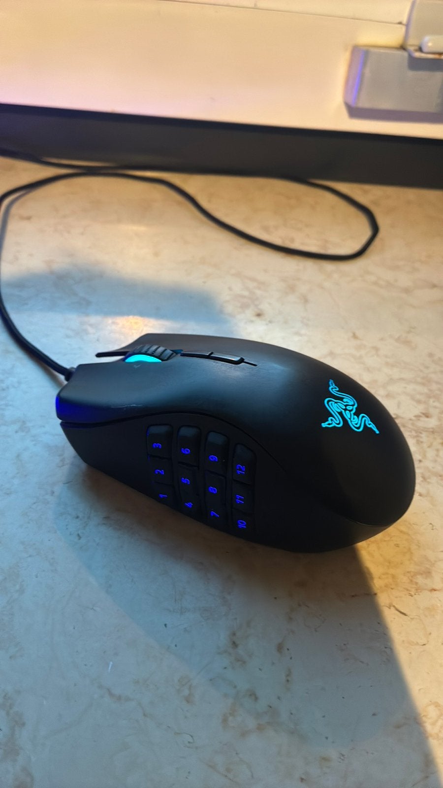 Razer Naga Chroma zwart Mouse, Informatique & Logiciels, Souris, Enlèvement ou Envoi, Comme neuf, Droitier