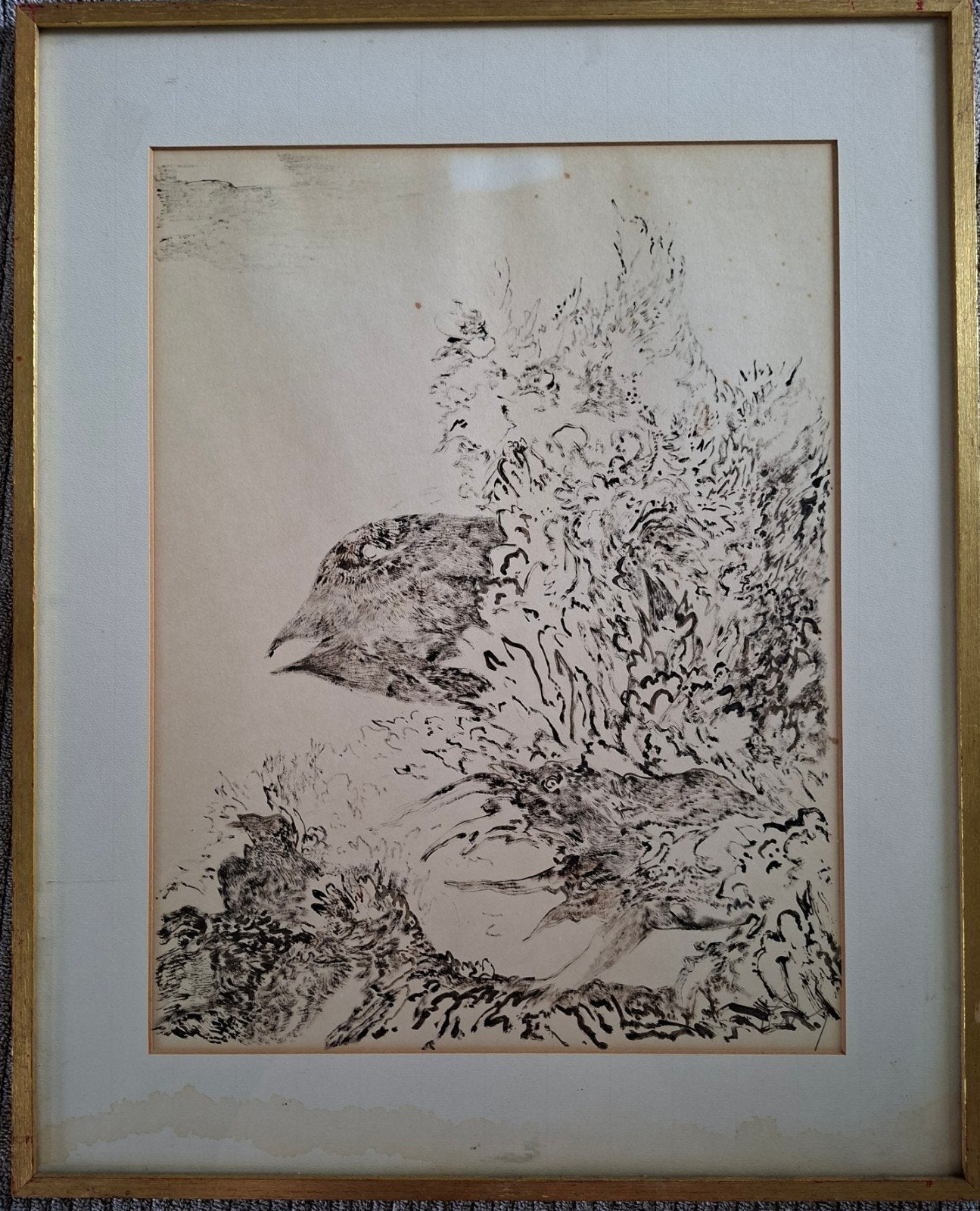 MINNAERT Frans "Vogel" inkttekening, Antiek en Kunst, Ophalen of Verzenden
