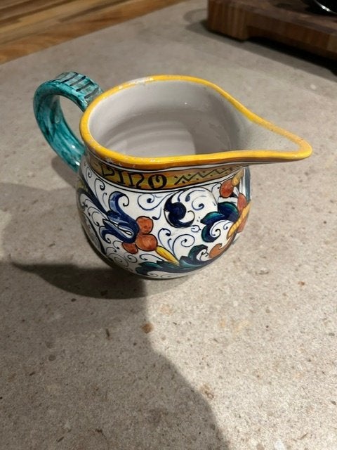 handbeschilderde majolica uit Deruta (Umbrië) gesigneerd, Antiek en Kunst, Ophalen of Verzenden