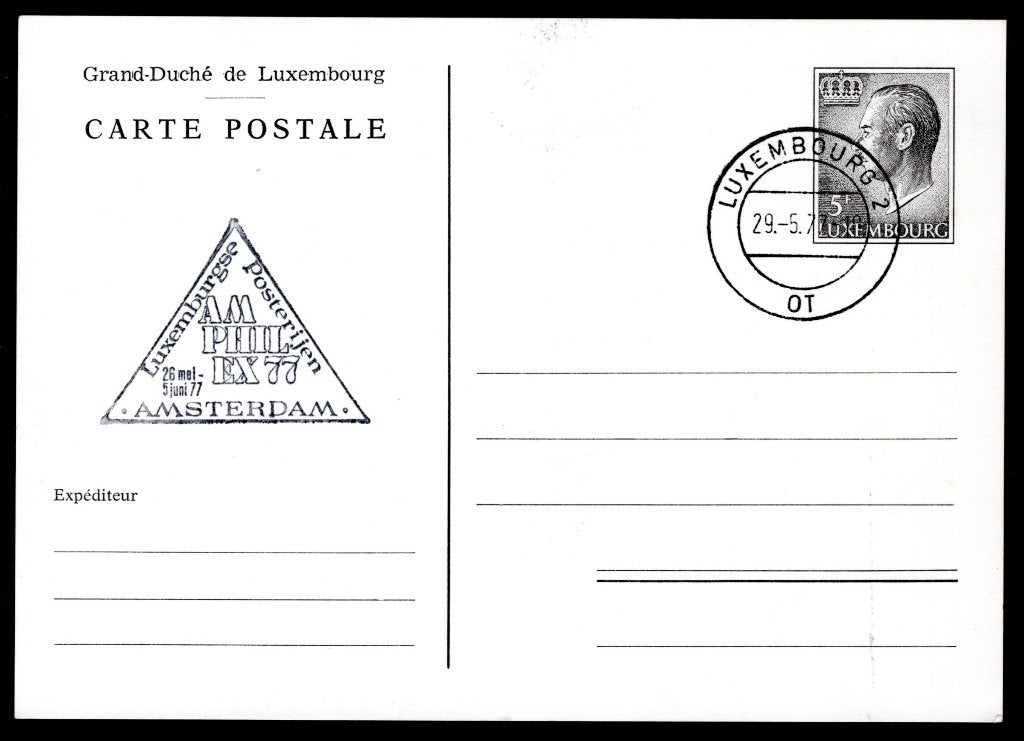 LUXEMBOURG Yt. AMPHILEX 77 Amsterdam 26-5-1977, Envoi, Luxembourg, Affranchi