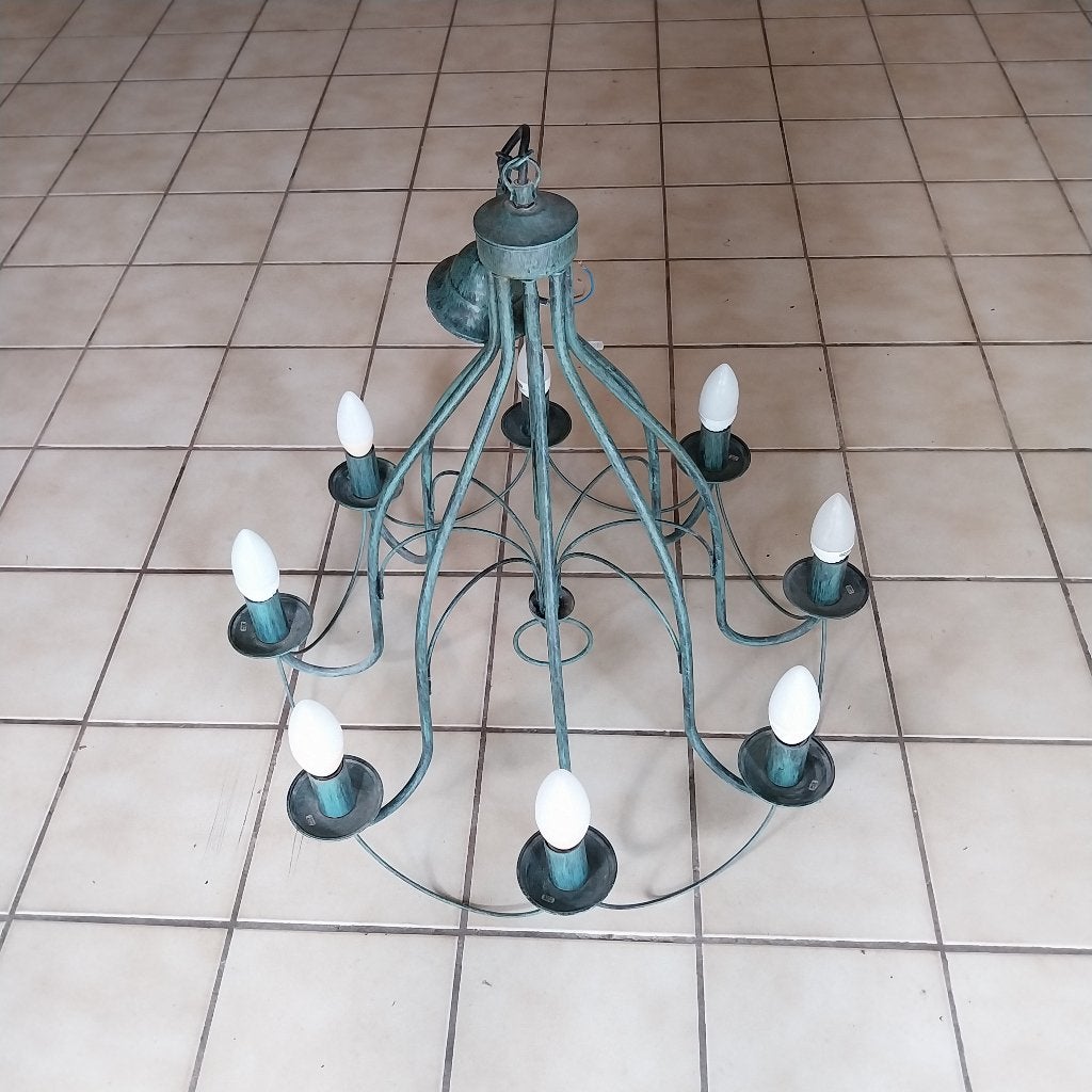 Drie kroonluchters in goede staat met spaarlampen, Ophalen, Gebruikt