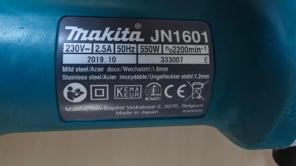 Makita JN1601 Knabbelschaar, Doe-het-zelf en Bouw, Ophalen, Gebruikt, 400 tot 600 watt