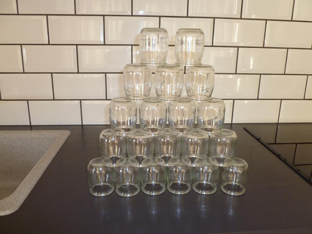20 Petits pots en verre pour desserts verrines bougies brico, Maison & Meubles, Uni, Comme neuf, Verre, Enlèvement