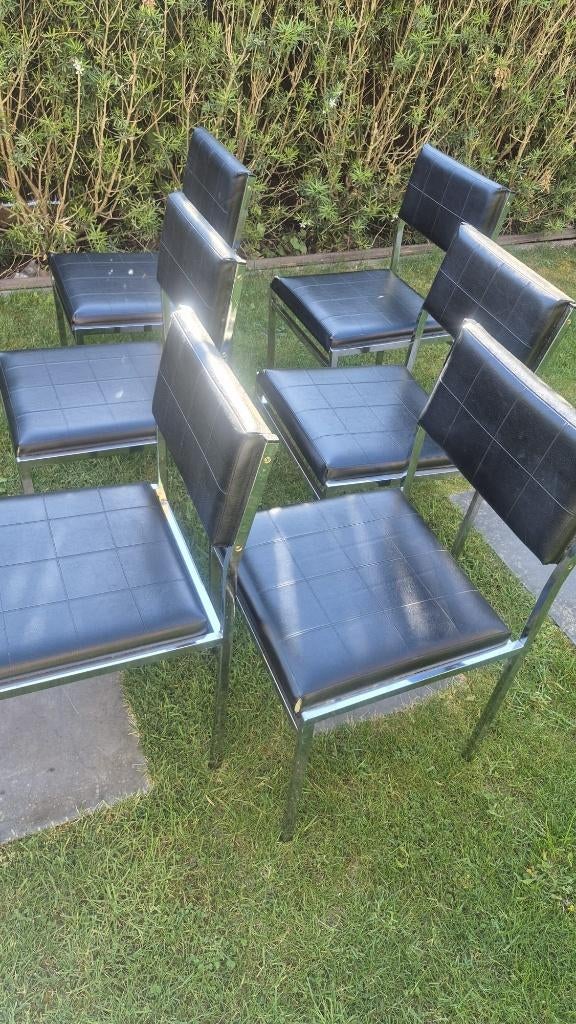 Stoelen (6), Huis en Inrichting, Stoelen, Ophalen, Gebruikt, Zwart, Vijf, Zes of meer stoelen