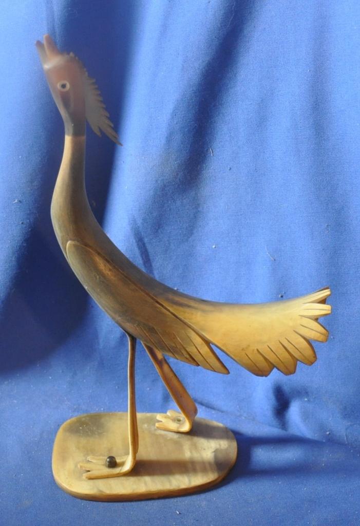 heron decoratif en corne, Verzamelen, Ophalen of Verzenden, Gebruikt, Vogel, Overige typen