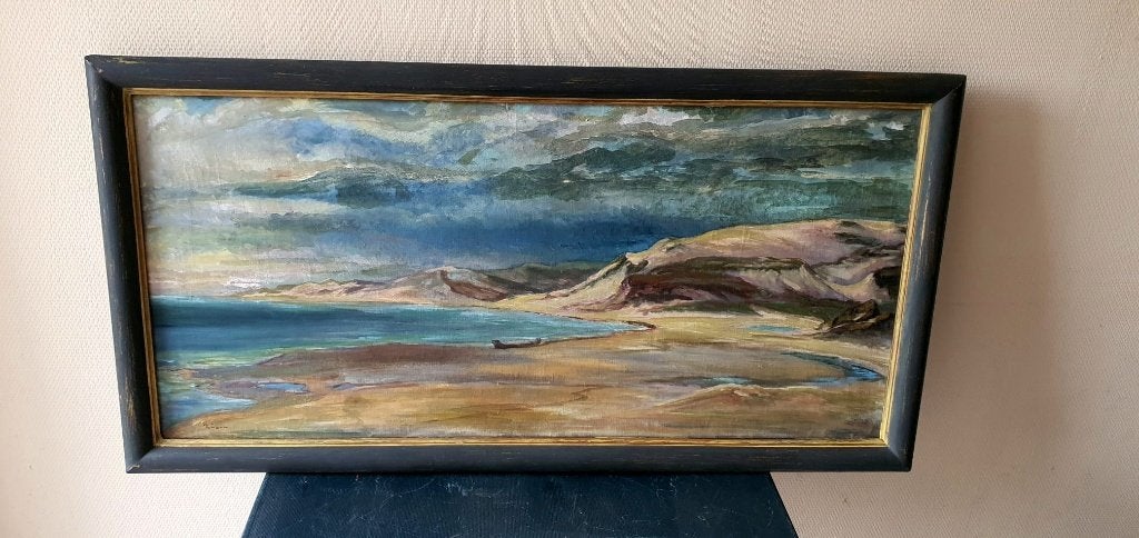 Grande marine, île de Rügen, huile huile sur toile signée, Peinture à l'huile, Enlèvement, Toile, Maritime / eau