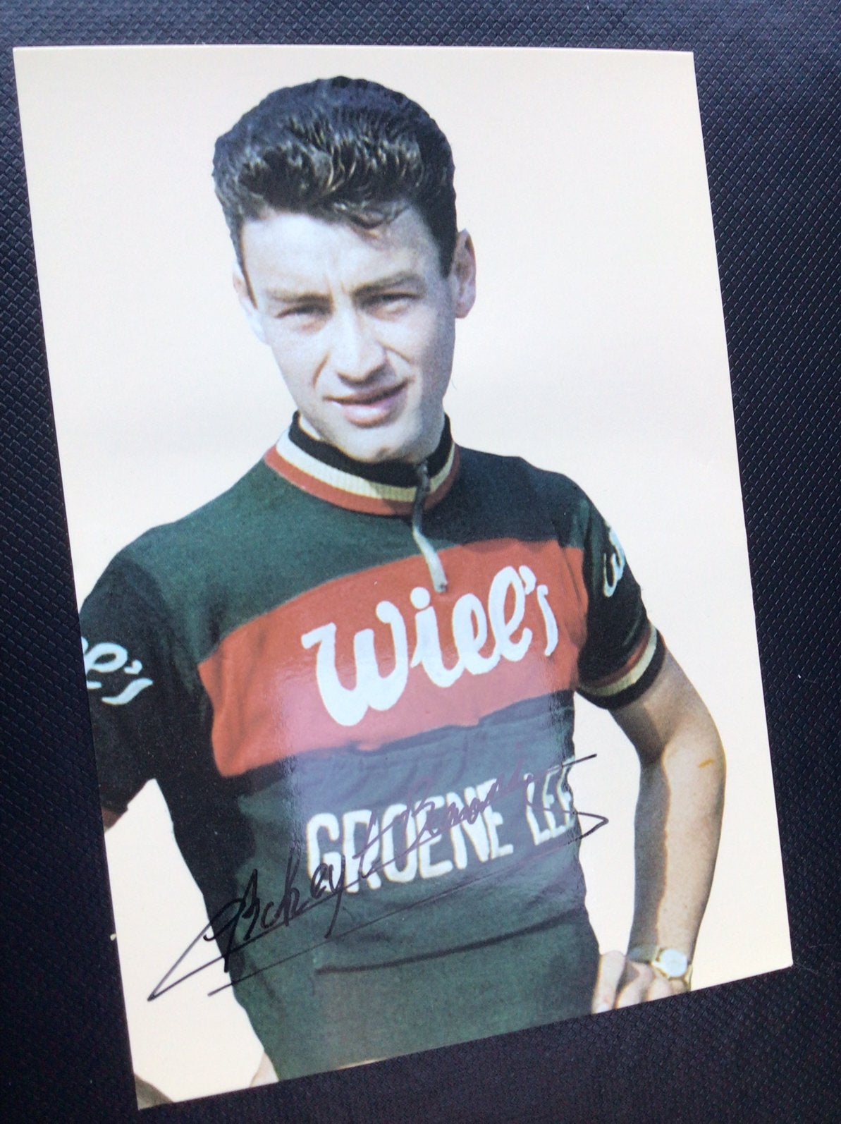 Wielerkaart team groene leeuw benoni beheyt signe, Sport en Fitness, Ophalen of Verzenden, Zo goed als nieuw