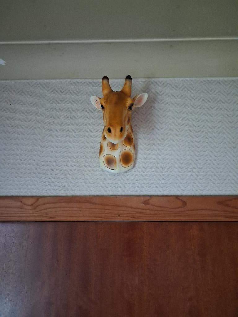 Tête de girafe en résine, à accrocher au mur, Enlèvement ou Envoi