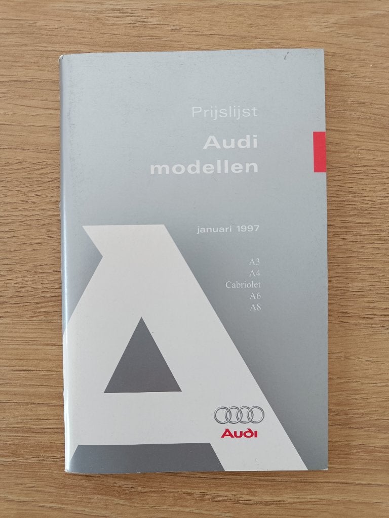 Audi A3 brochure 1996 en Audi prijslijst boekje, Livres, Enlèvement ou Envoi, Neuf, Audi