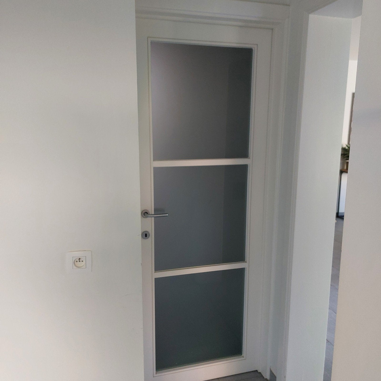GRATIS 2 deuren met mat glas in goede staat, Doe-het-zelf en Bouw, Deuren en Vliegenramen, Ophalen, Glas