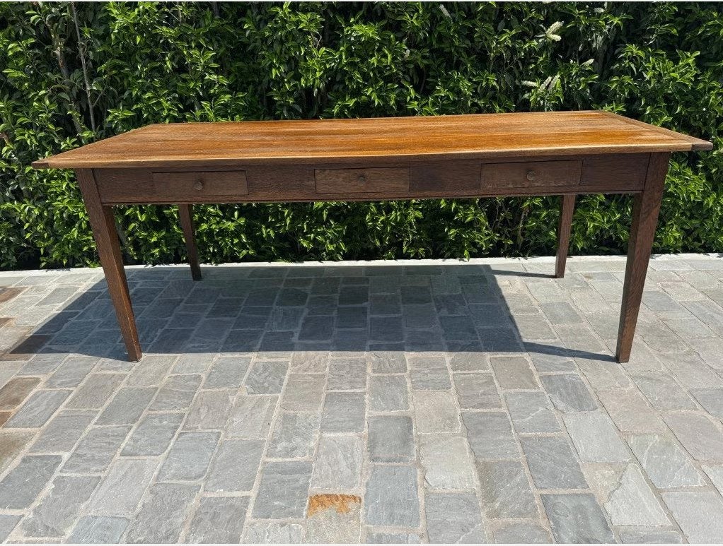 Eiken eettafel, Huis en Inrichting, Ophalen, Eikenhout, 200 cm of meer, 50 tot 100 cm