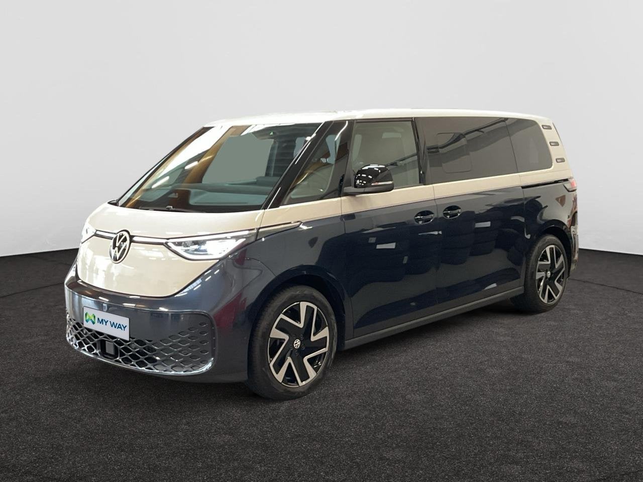 Volkswagen ID.Buzz Lwb 86 kWh Pro, Auto's, Automaat, Monovolume, Geheel digitaal combi-instrument, Blauw
