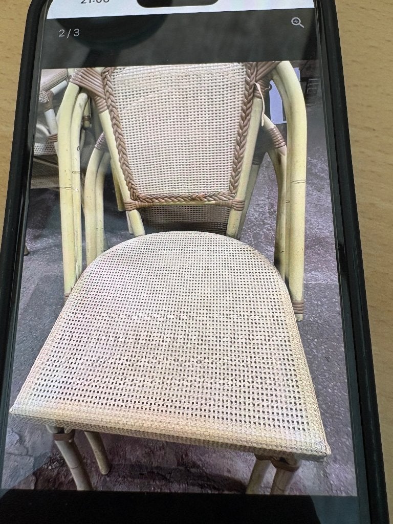 Lot terras stoelen, Enlèvement, Utilisé, Empilable