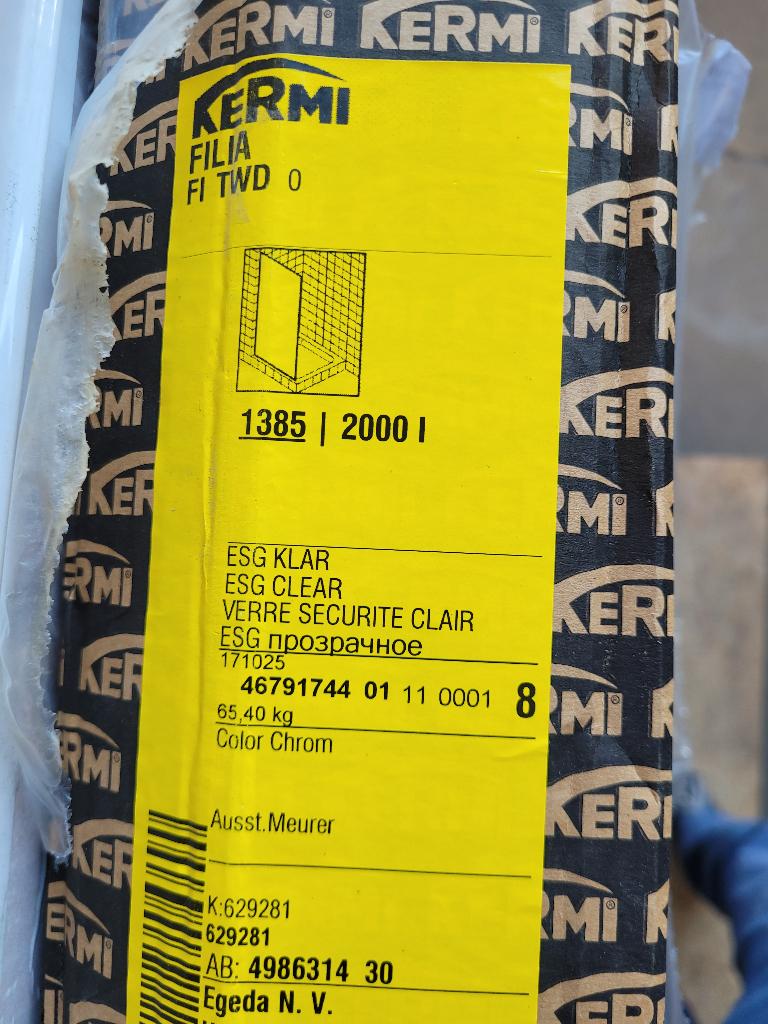 Paroi de douche fixe 138.5cm KERMI Neuve, Bricolage & Construction, Sanitaire, Enlèvement, Neuf, Verre, Douche
