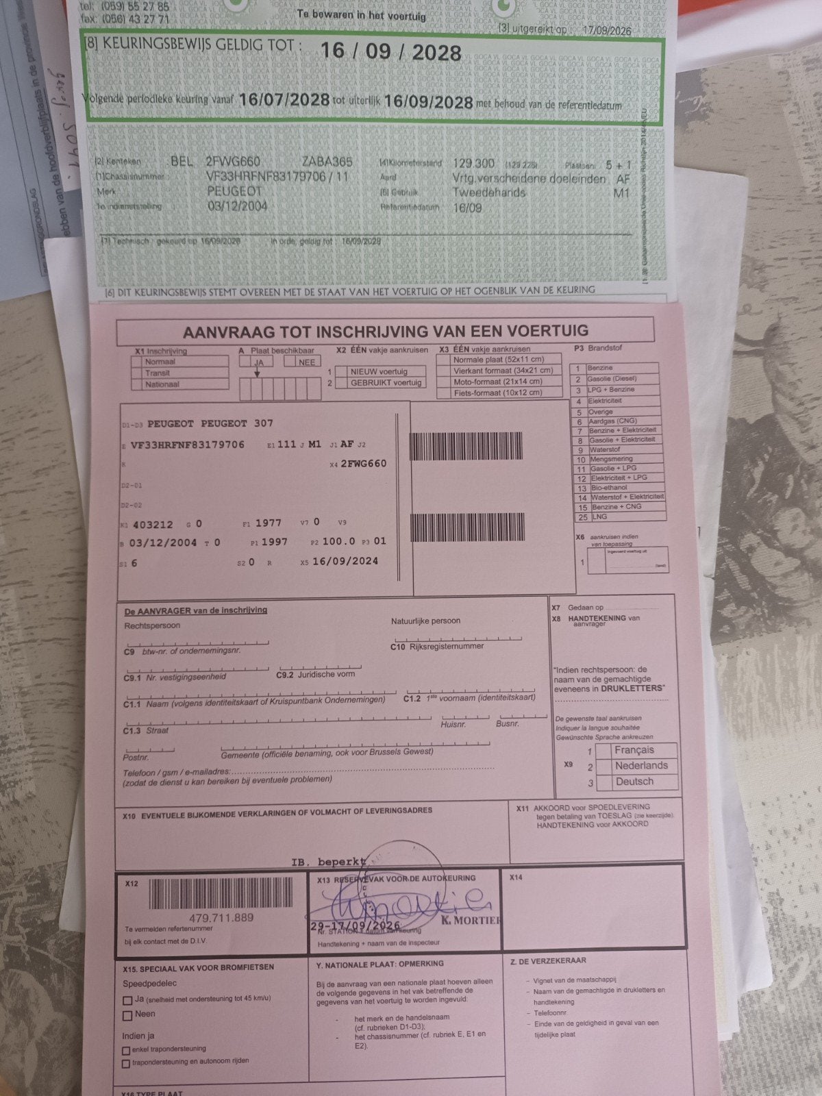 PEUGEOT 307 SW 7-ZIT, Auto's, Zwart, Blauw, 7 zetels, 5 deurs