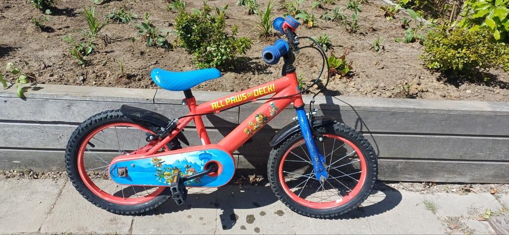 PAW Potrol 16 inch fiets, Fietsen en Brommers, Ophalen, Gebruikt, Velgrem, 16 tot 20 inch