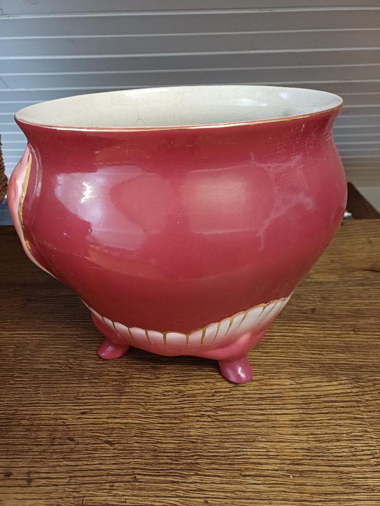 Grote antieke vaas pot cachepot NIMY  belge, Ophalen