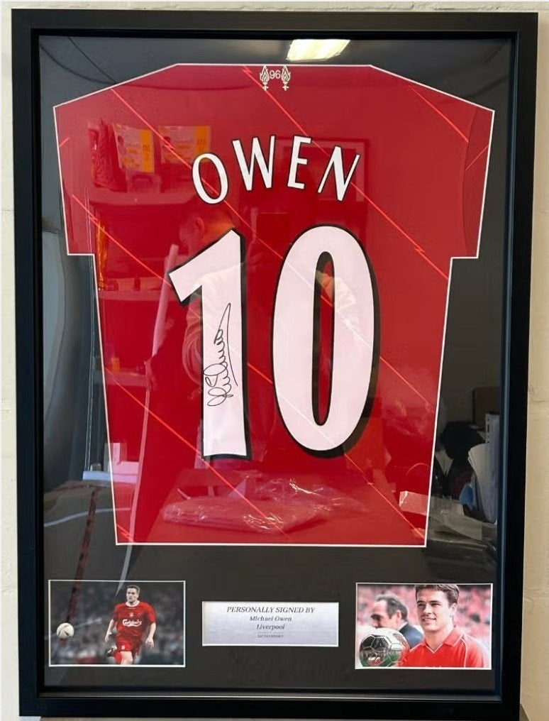 Maillot Liverpool signé par Michael Owen, Enlèvement, Neuf, Maillot