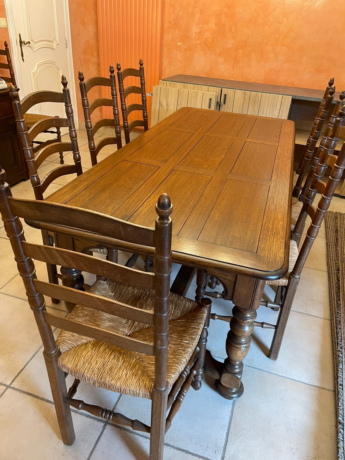 Buffetkast, dressoir, tafel en 8 stoelen, Maison & Meubles, Enlèvement, Comme neuf