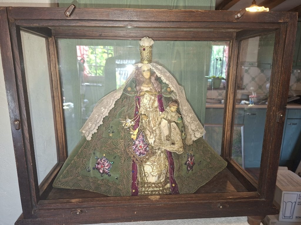 oude wassen O.L.VR in kastje, jaren 1800, Ophalen of Verzenden