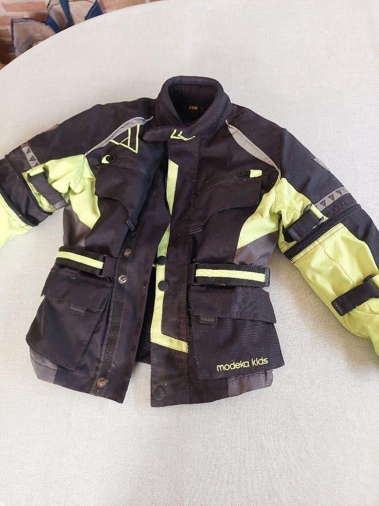 Motorjas Modeka maat 128, Motoren, Kleding | Motorkleding, Ophalen, Jas | textiel, Kinderen, Modeka