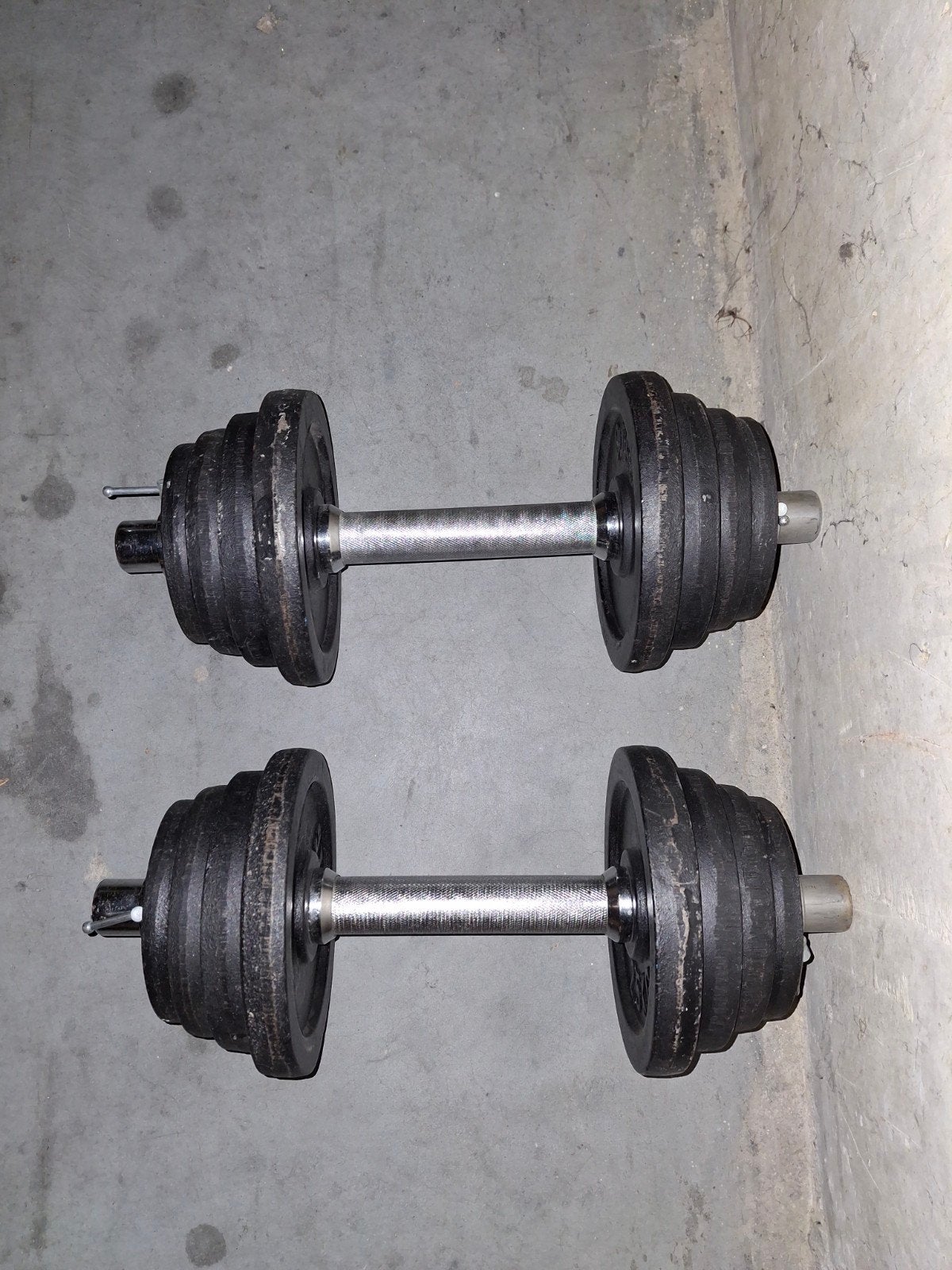 2 Dumbells, halters 14,5kg per halter, Sport en Fitness, Ophalen