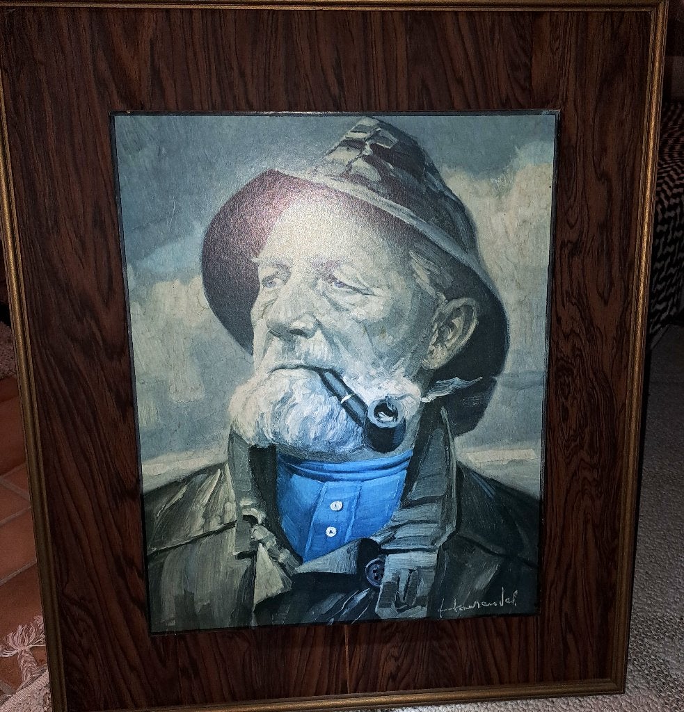 portrettekening van karakteristieke visserskop, Ophalen