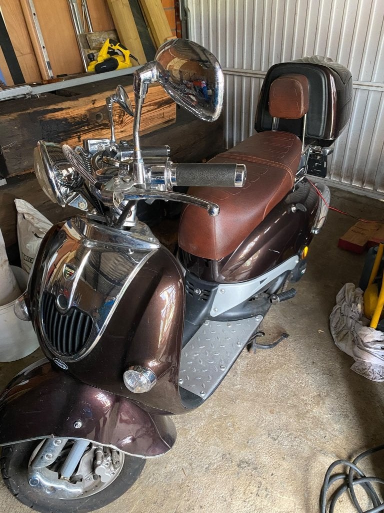Neco Borsalino Due 125cc – 5.591 km + veel extra's, 125 cm³, Enlèvement, Utilisé, Neco Borsalino