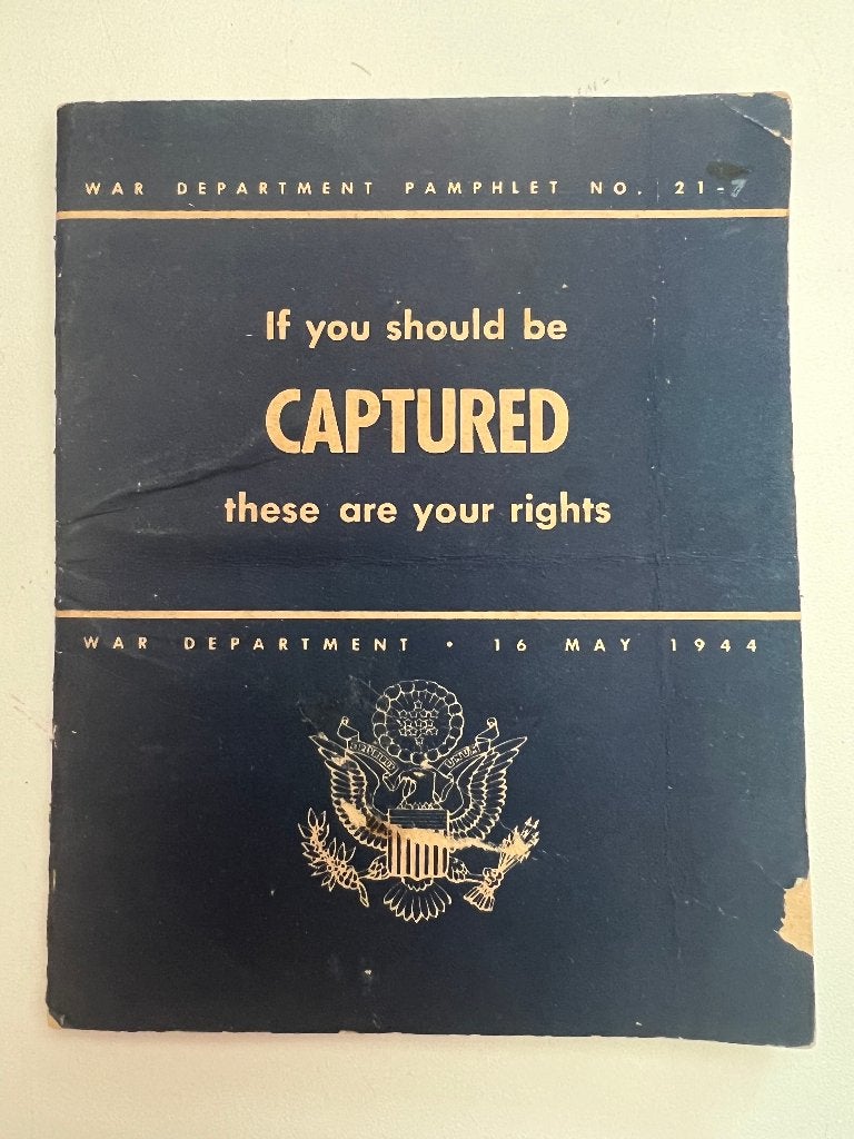 Book US WW2 original "if you 're captured", Verzamelen, Ophalen of Verzenden