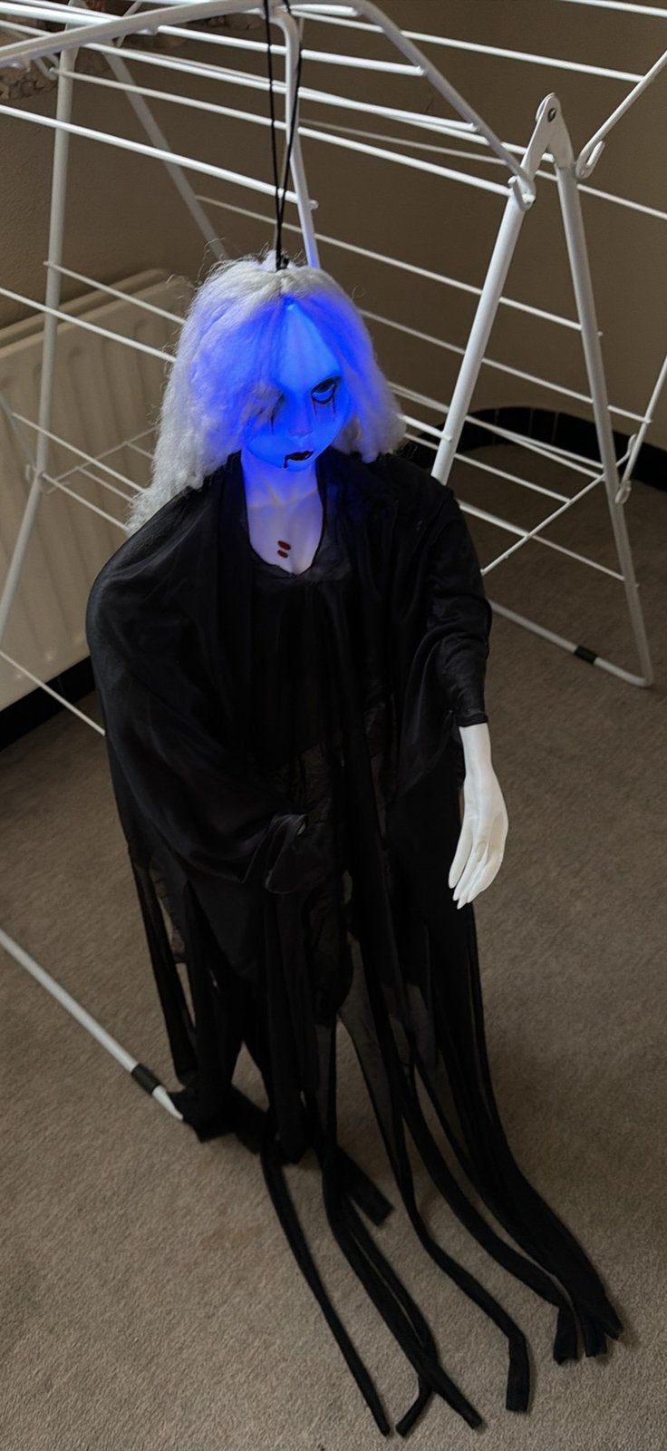 Halloween heks  maakt geluid en licht op geluid van buitenaf, Ophalen, Zo goed als nieuw