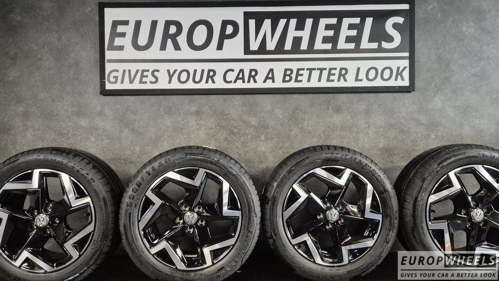 Origineel VW Polo AW 16 Inch Velgen Goodyear Zomerbanden, Auto-onderdelen, Gebruikt, -, -, Banden en Velgen