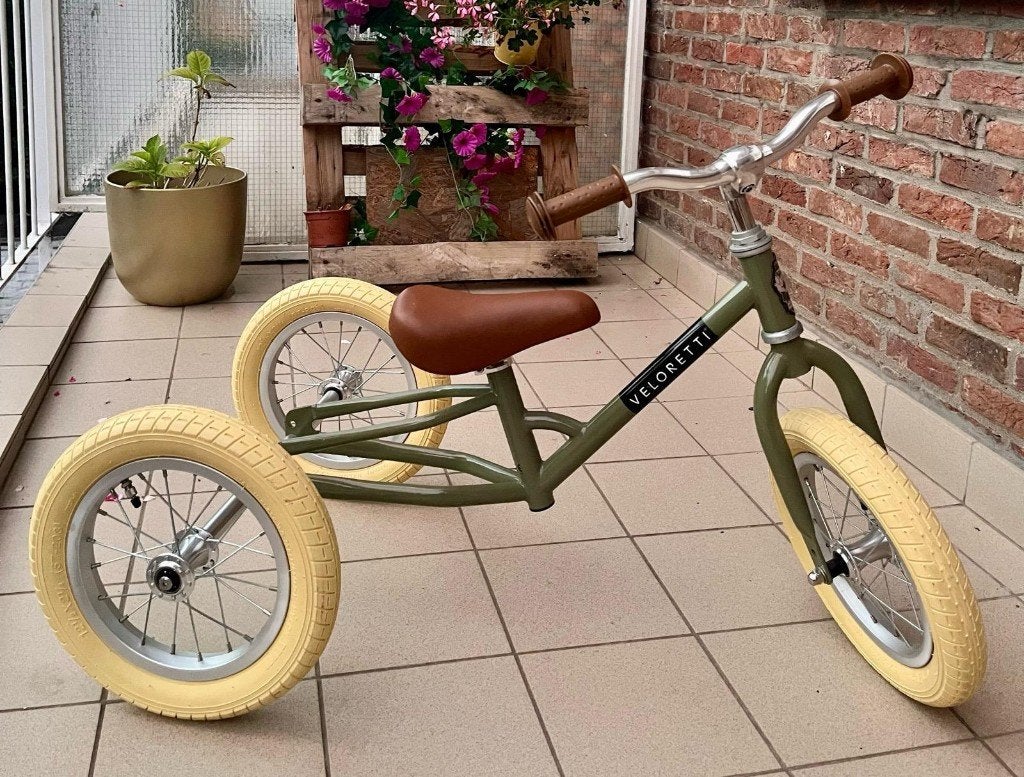 Veloretti driewieler en loopfiets in 1, Ophalen, Terugtraprem, Verstelbare zitting, Veloretti