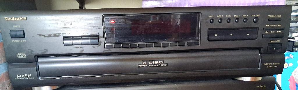 Tuner et lecteur 5 cd technics, TV, Hi-fi & Vidéo, Lecteurs CD, Enlèvement, Utilisé, Technics, Changeur