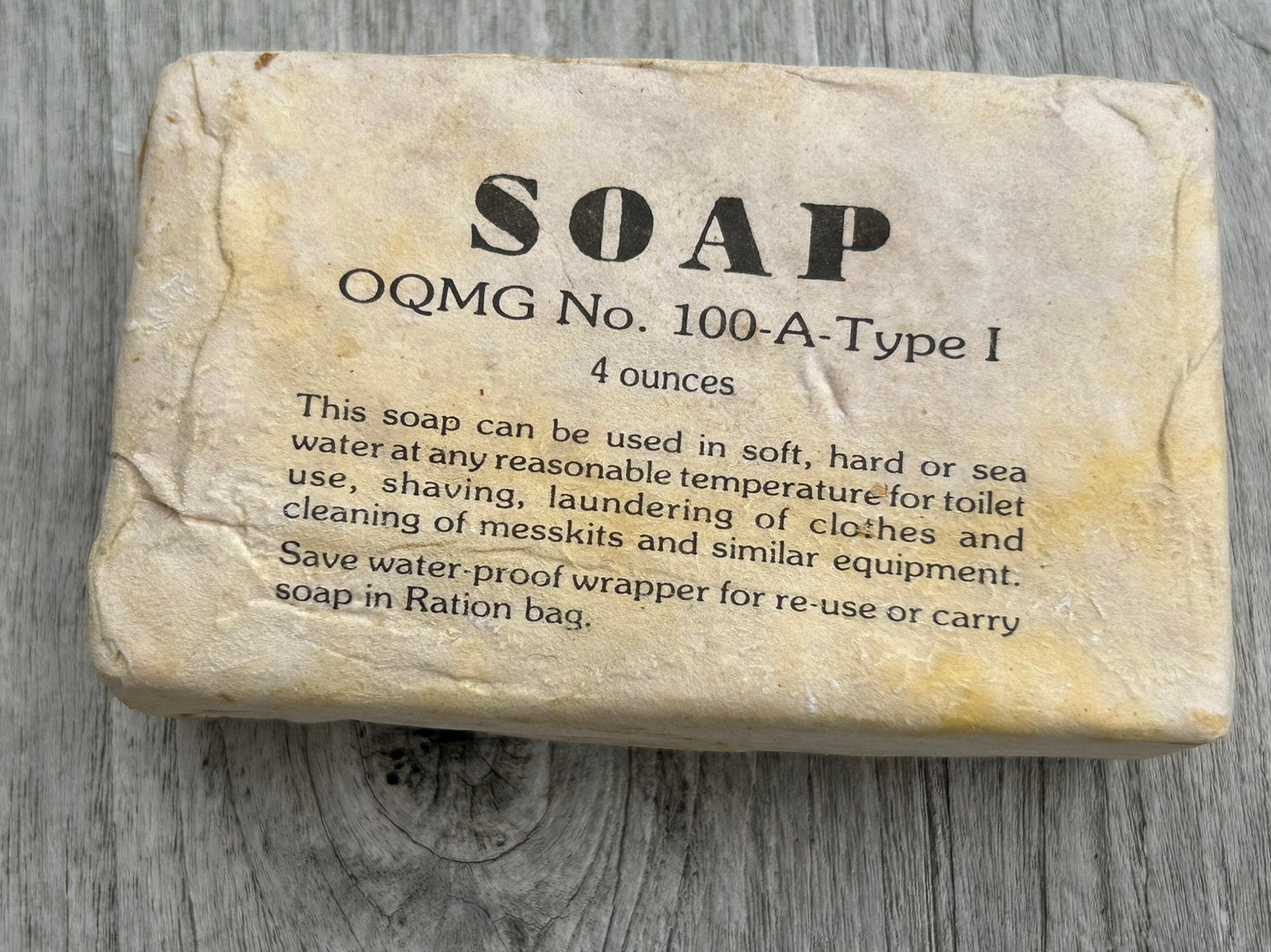 US WW2 GI soap bar, geschikt voor zout water, Ophalen of Verzenden