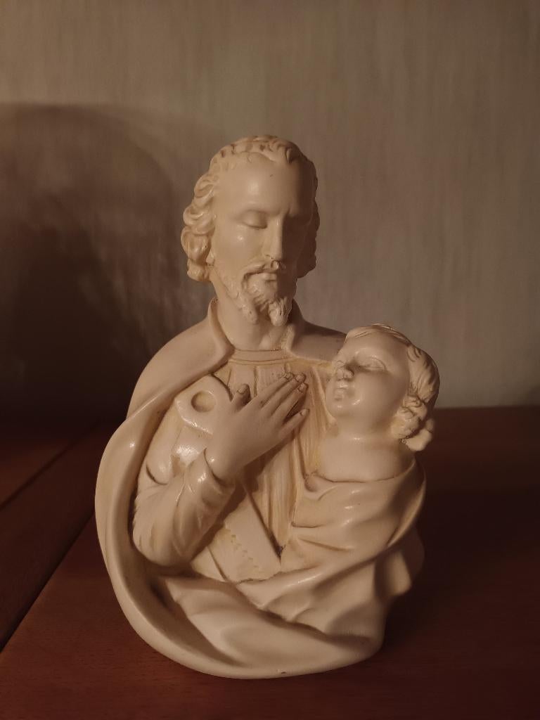 Beeldje van Sint-Jozef en Jezus, Antiek en Kunst, Ophalen of Verzenden